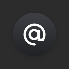 Email -  Matte Black Web Button