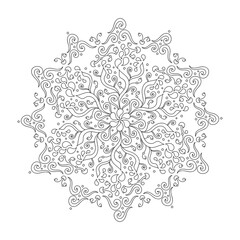 Mandala. Vintage decorative elements. Coloring pages for adults and children.