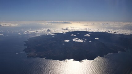 View from the plane to the Canary Islands