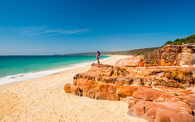 Beautiful Coastline along Ben Boyd National Park in New South Wales, Australia