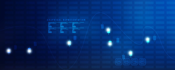 2d illustration Abstract futuristic electronic circuit technology background