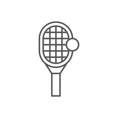 Tennis racket and ball vector icon