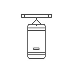 Boxing bag vector icon