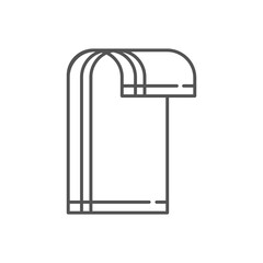 Workout mat vector icon