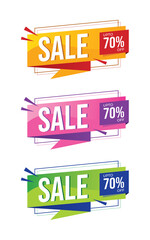 set of sale tags