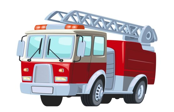 Fire truck car sticker for Cartoon red