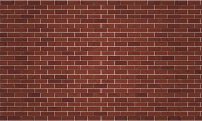 Dark brown and reddish brick wall. Red brick wall. Wallpaper Background Vector illustration. EPS10