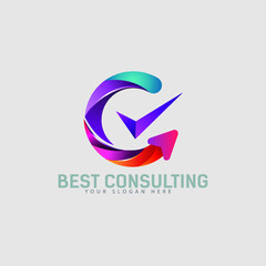 Colorful C logo , consulting logo