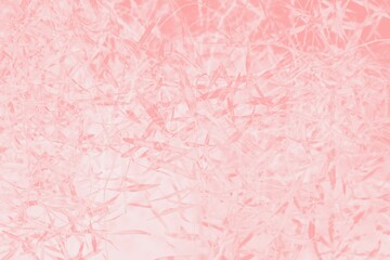 Pink coral color blurred abstract background, leaves pattern