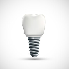 Dental implant icon. Isolated on white background.