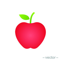 Apple vector, back to school gradient style icon. Eps 10.