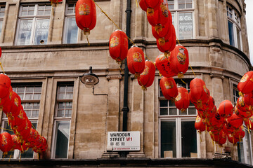 London, UK - June 14, 2020; Deserted Chinatown in London, during coronavirus lockdown in daytime....