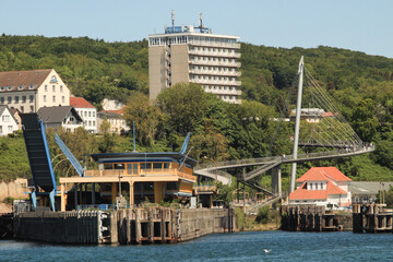 Sassnitz auf Rügen; Teilansicht am Stadthafen