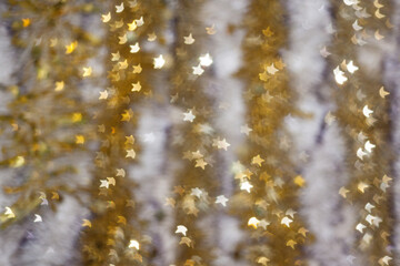 Abstract christmas or party background bokeh golden stars