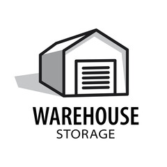 Vector logo of a warehouse for storage - obrazy, fototapety, plakaty