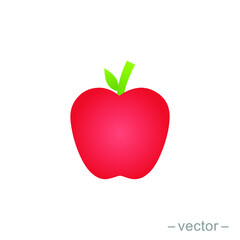 Apple vector, back to school gradient style icon. Eps 10.