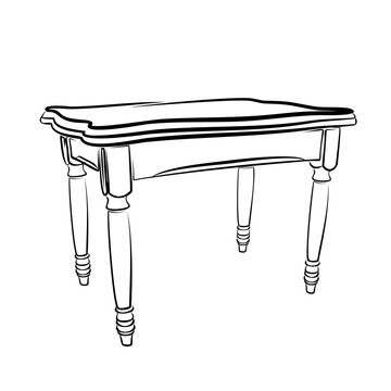 recommend clip art: Grey line Picnic table with benches on either side of the table icon isolated on white background. Vector Illustration