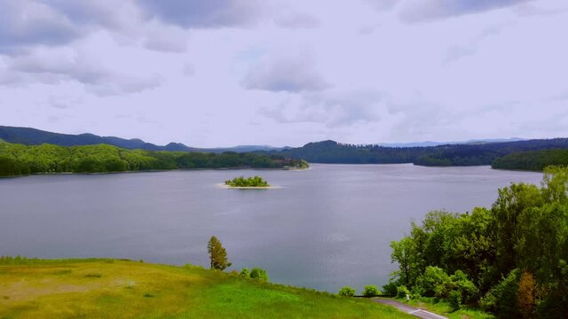 Solina lake in Bieszczady mountains.