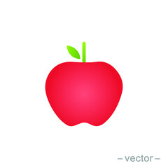 Apple vector, back to school gradient style icon. Eps 10.