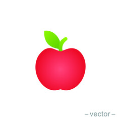Apple vector, back to school gradient style icon. Eps 10.