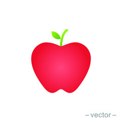 Apple vector, back to school gradient style icon. Eps 10.