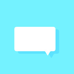 Naklejka premium White bubbles for speech on an blue background. Vector stock. EPS 10