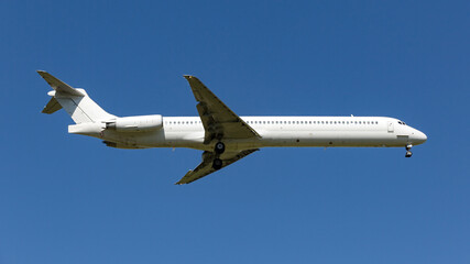 White plane in the sky