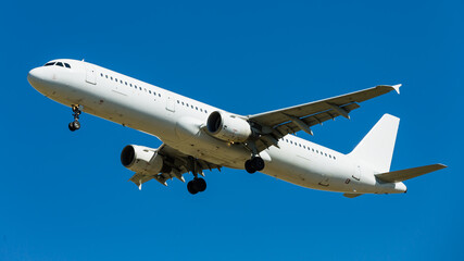 White plane in the sky