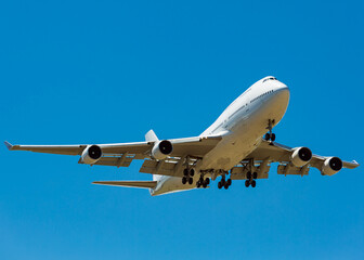 White plane in the sky