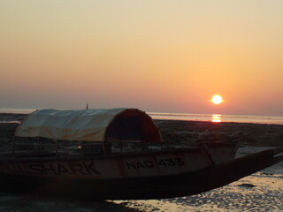 Naklejka na ściany i meble Sun set at Beach in Havlock Islands, Andman Nicobar islands India