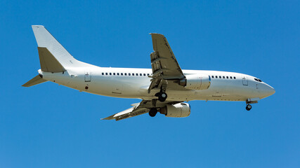 White plane in the sky