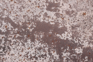 Dark shabby rusty metal texture. Old iron background