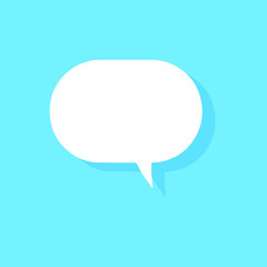 White bubbles for speech on an blue background. Vector stock. EPS 10