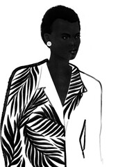 fashion portrait of a young woman