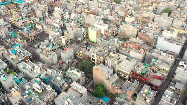 Aerial view of the city of Delhi, India
