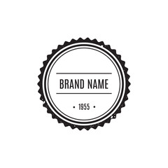 Vintage badge vector illustration. Retro logotype vector.