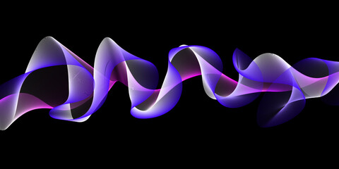 Wave of the many colored lines. Abstract wavy stripes on a white background isolated. Creative line art. Vector illustration EPS 10. Design elements created using the Blend Tool. Curved smooth tape