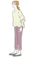 Vector illustration of woman posing