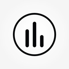 button graph icon vector illustration
