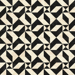 Antique geometric floor pattern, abstract seamless vector illustration with texture