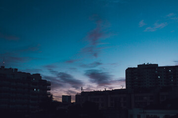 Fototapeta na wymiar city at dawn
