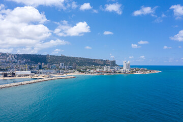 Haifa Bay and Rambam hospital campus, Aerial image