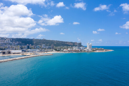 Haifa Bay and Rambam hospital campus, Aerial image