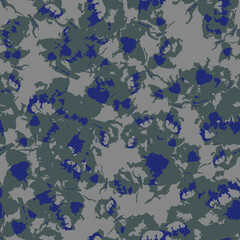 Urban camouflage of various shades of grey, green and blue colors