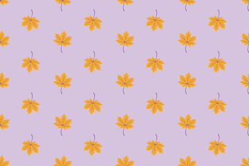 Fototapeta na wymiar Autumn background with maple leaves. Seamless texture.