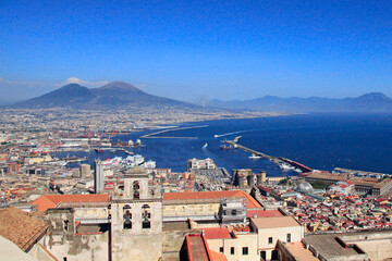 Naklejka na ściany i meble view of gulf go Naples, Campania, Italy
