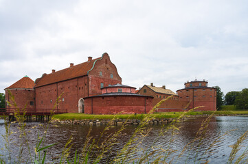 Naklejka na ściany i meble Landskrona castle with its round prison towers