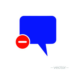 Delete chat icon. Vector illustration. EPS 10.