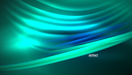 Creative fluid wave lines abstract background. Trendy abstract layout template for business or technology presentation, internet poster or web brochure cover, wallpaper