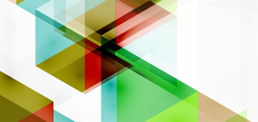Geometric abstract background, mosaic triangle and hexagon shapes. Trendy abstract layout template for business or technology presentation, internet poster or web brochure cover, wallpaper